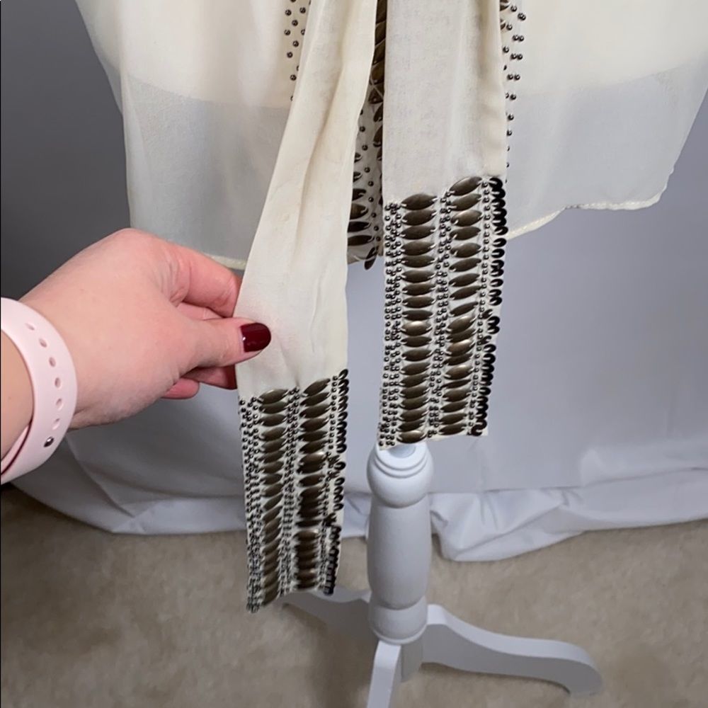 Euc Ark & Co Sequin Embellished Topper Cover Up S - image 2